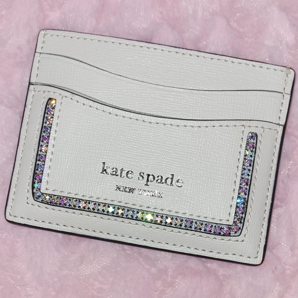 Kate Spade Crystal Inlay Card Wallet